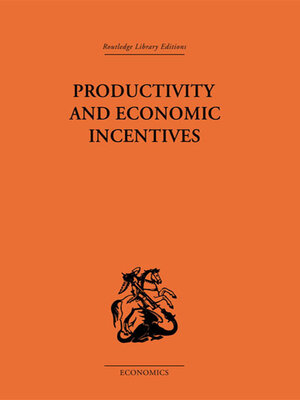 cover image of Productivity and Economic Incentives